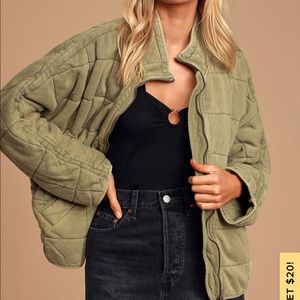 Dolman Quilted Knit Jacket